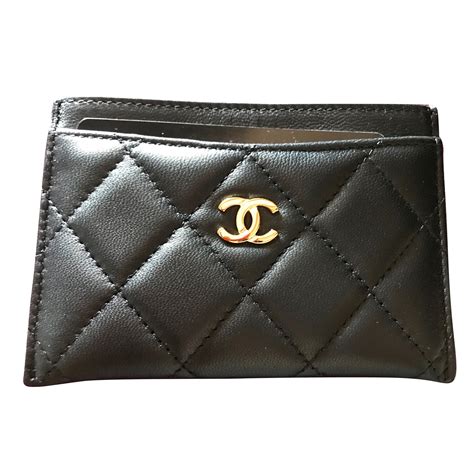 chanel leather card wallet|Chanel leather wallets for women.